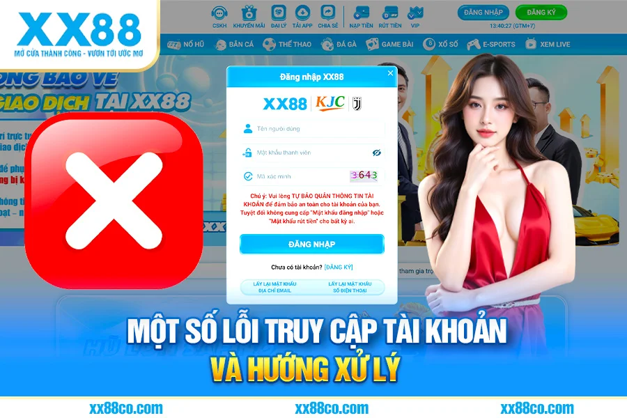 Một số lỗi truy cập tài khoản và hướng xử lý